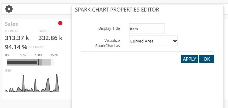 KPI Card Spark Chart Properties