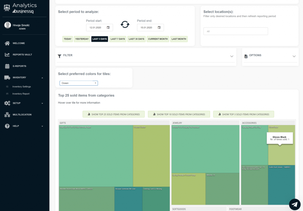 ANALYTICS FOR CLOVER SCREENSHOTS – Qualia BusinessQ Software